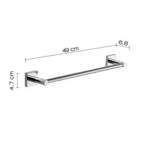 Porte Serviette 60cm BASSIC Chrome 1501002