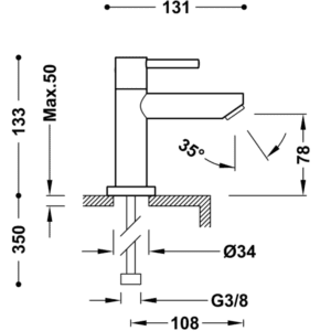 Mitigeur Lavabo une Eau SIMPLY CT2054802