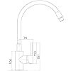 Mitigeur Évier de Cuisine VERONA Chrome/ Noir GCE010