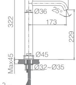 Mitigeur Lavabo Bec Haut KNOBE Chrome