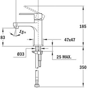 Mitigeur Lavabo MAIA Noir Mat 68151
