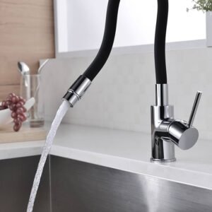 Mitigeur Évier de Cuisine VERONA Chrome/ Noir GCE010
