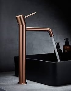 Mitigeur Bec Haut MONZA Or Rose Brossé BDM039-3ORC
