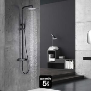 Colonne de Douche Mono SUECIA Noir Mate BDC032/NG
