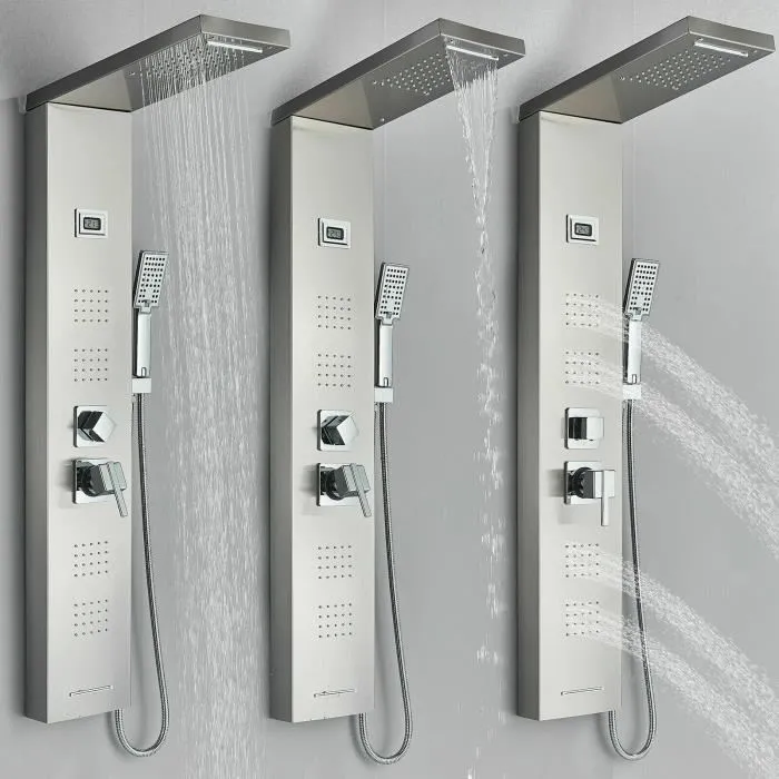 Colonne de douche Mono Hydromassante ILMA Inox