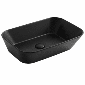 Vasque à Poser 2001MB 42,5×42,5x16cm Noir Mat