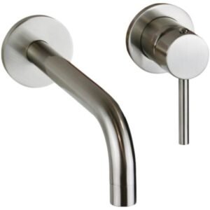 Mitigeur Mural pour Lavabo MOSCU Anti-Corrosion Inox Brossé GLT023/AC