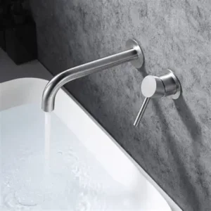 Mitigeur Mural pour Lavabo MOSCU Anti-Corrosion Inox Brossé GLT023/AC