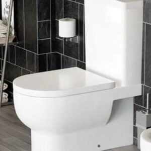 WC sur Pied Compact SIENA Sortie Verticale Blanc Brillant