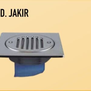Siphon Vertical pour Extérieur JAKIR avec Membrane Anti-Retour,Grille en Inox 150x150x110mm 709014