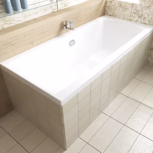 Baignoire Encastrable en Acrylique 160x75cm Blanc + Pieds + Bonde & Siphon PORCELANOSA