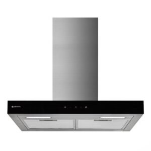 Hotte Décorative JOHNSON 60cm Type T 800M3/H Verre Noir/Inox SIROCO608NX