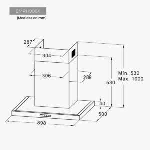 Hotte EAS ELECTRIC 90cm Inox EMRH906X