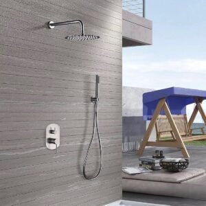 Colonne de Douche Mono à Encastrer MOSCU Anti-Corrosion Inox Brossé S316 GPK034