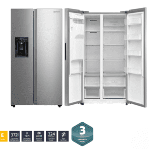 Frigo Américain JOHNSON 179,3,x91x70cm 324+197Litres Distr Eau & Glaçons Inox JRSS1799ENX