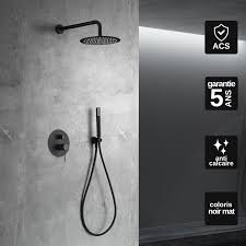 Colonne de Douche Mono à Encastrer Mural LINE Noir Mat GPD038/NG
