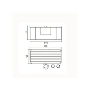 Porte Savon/Eponge Rectangulaire ADF002 Chrome