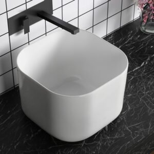 Vasque à Poser PRISMA 49 40,5×40,5×28,5cm Blanc Brillant
