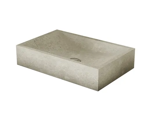 Vasque à poser en Pierre DANA 50x35x12cm Beige Marbré