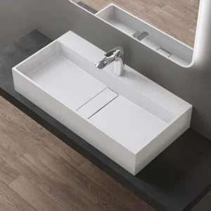 Vasque à Fixer K42-80 80×41,5×15,5cm Blanc Brillant