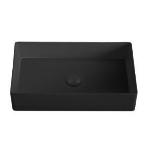 Vasque à Poser TUNDRA 53×37,5x13cm Noir Mat BL6006356