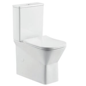WC sur Pied Compact Sortie Verticale NEW PALERMO Blanc Brillant
