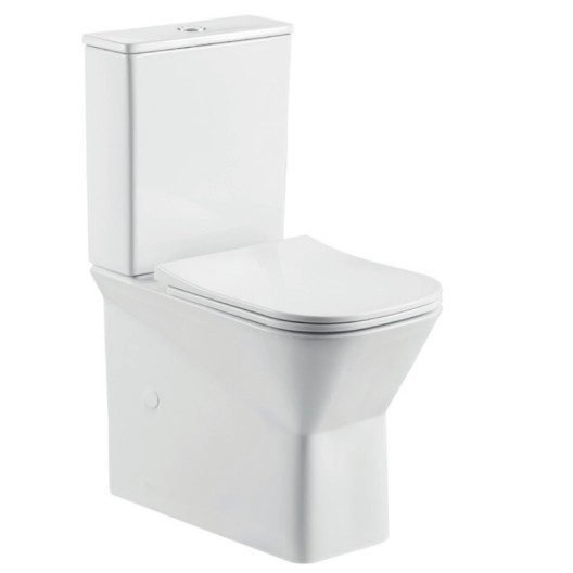 WC sur Pied Compact Sortie Verticale NEW PALERMO Blanc Brillant