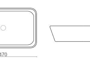 Vasque à Poser BIEL 47x28x11cm Corian Blanc Mat