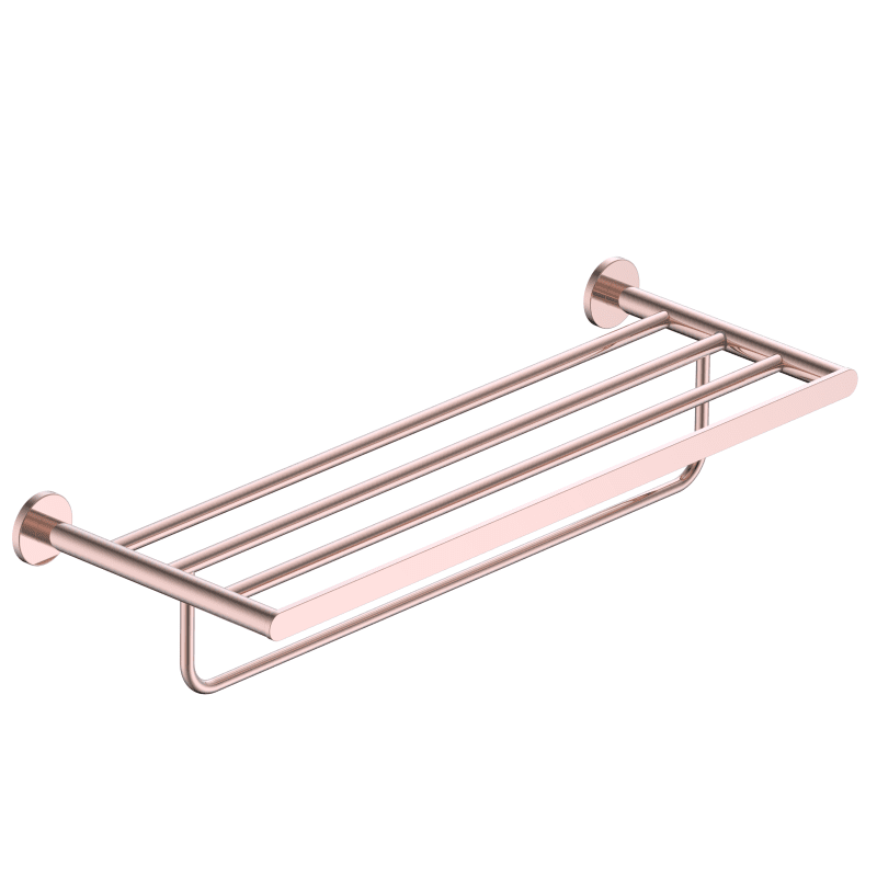 Porte Serviettes Etagère 5 Barres PRACTIC Or Rose Brossé CAP003-05/ORC