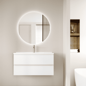 Meuble Susp 2T NICE 80x45x57cm Blanc Mat NBS80