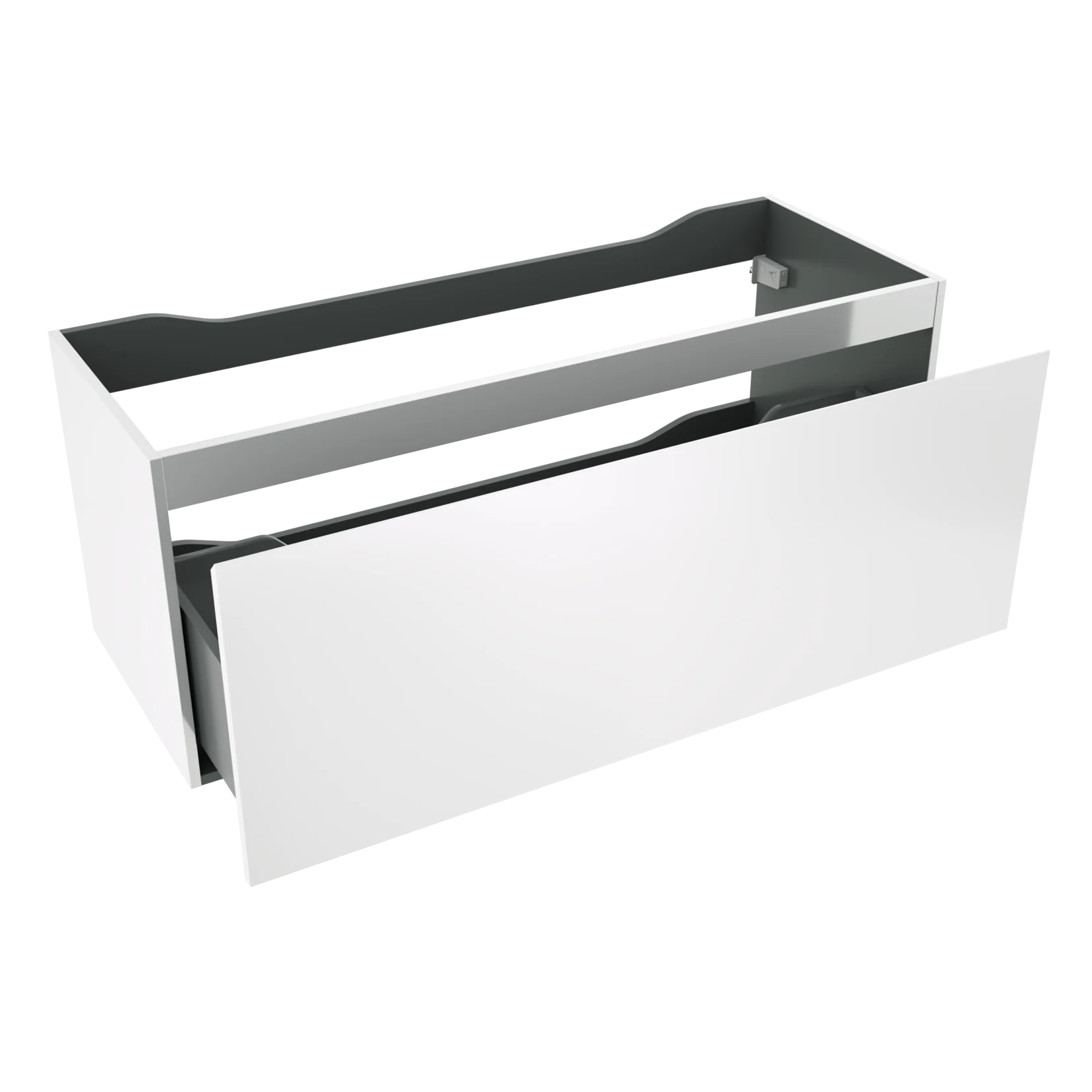 Set Meuble Susp 1T FRONTAL 120x45x28cm Blanc Neige + Lav Droit 121cm Blanc 65011/120