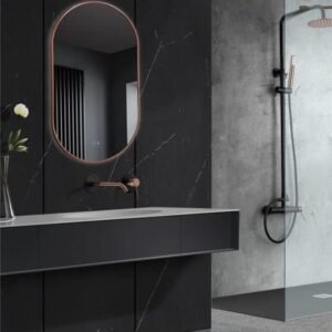 Miroir Led TOKYO 90x50cm One Touch Antibuée Contour Or Rose TOKY022/90OR