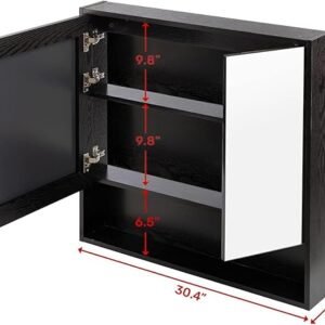 Miroir Pharmacie LISBOA 2P Ebony 90x75x14,5cm CJBANY3242