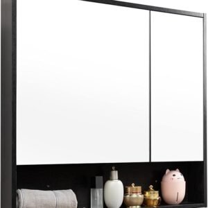 Miroir Pharmacie LISBOA 2P Ebony 90x75x14,5cm CJBANY3242