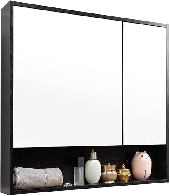 Miroir Pharmacie LISBOA 2P Ebony 90x75x14,5cm CJBANY3242