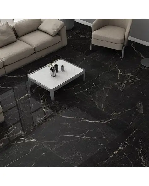 Carreau CALACATA Rectifié noir Marbré Poli 120x120cm 10,7mm 1,44m²/C Plaque