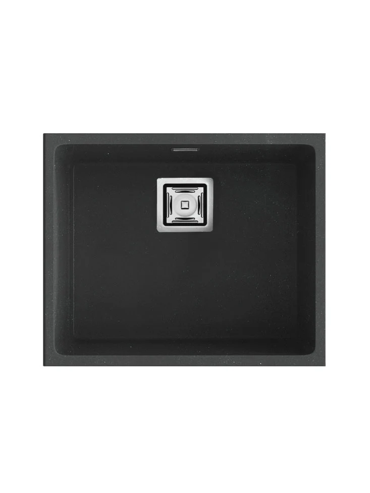 ZIE 50 Évier en Résine 1 Bac 55x45x20cm Noir Mat NL186C