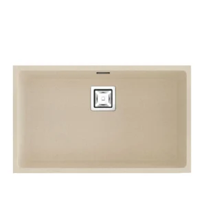 ZIE 70 Évier en Résine 1 Bac 75x45x20cm Beige Mat PU187C