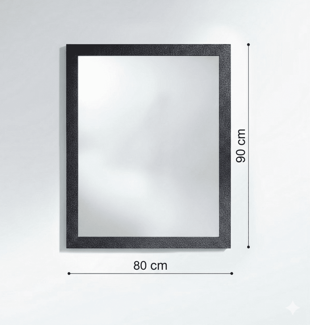 Miroir Encadré 90x80cm Noir
