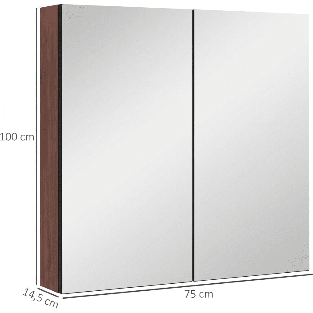 Miroir Pharmacie MADRID 2P Britania 100x75x14,5cm