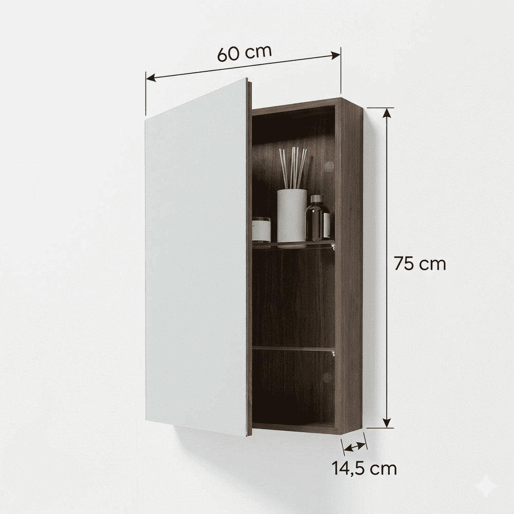Miroir Pharmacie MADRID 1P Britania 60x75x14,5cm