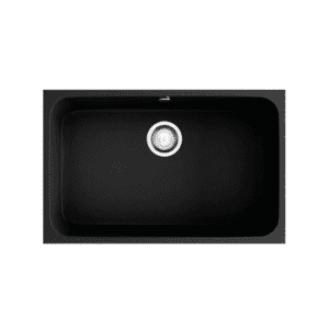 GANDIA 70 Évier en Résine 1 Bac 74×44,5x20cm Noir NL195C