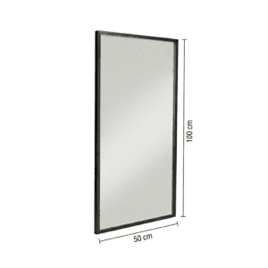 Miroir Rectangulaire Cadre Foncé 50×100 cm 230036620