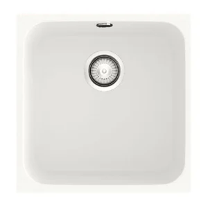 GANDIA 40 Évier en Résine 1 bac 44×44,5x20cm Blanc Mat BL163LMC