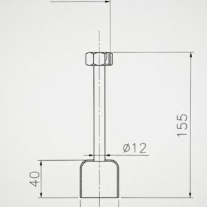 Tige Pour Robinet Urinoir 15,5cm Chrome GENEBRE 1017 04 20