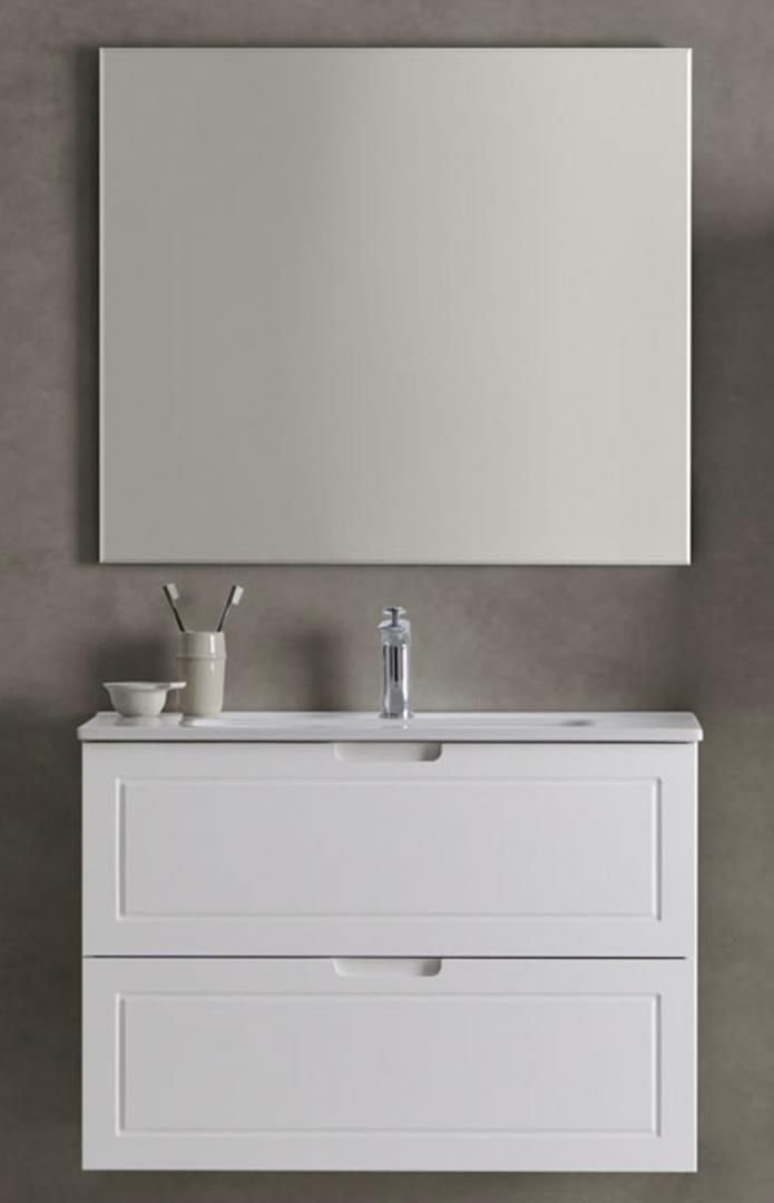 Meuble Susp 2T ALMA SEDA 100x45x55cm Blanc Mat SEDA100