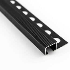 Nez de Marche d’Escalier en Alu 14×20,5x13mm Noir 0PAINNE