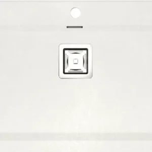 KOBUS 66 Haut Évier en Résine 1Bac 65,5x52x20cm Blanc Neige SW812C
