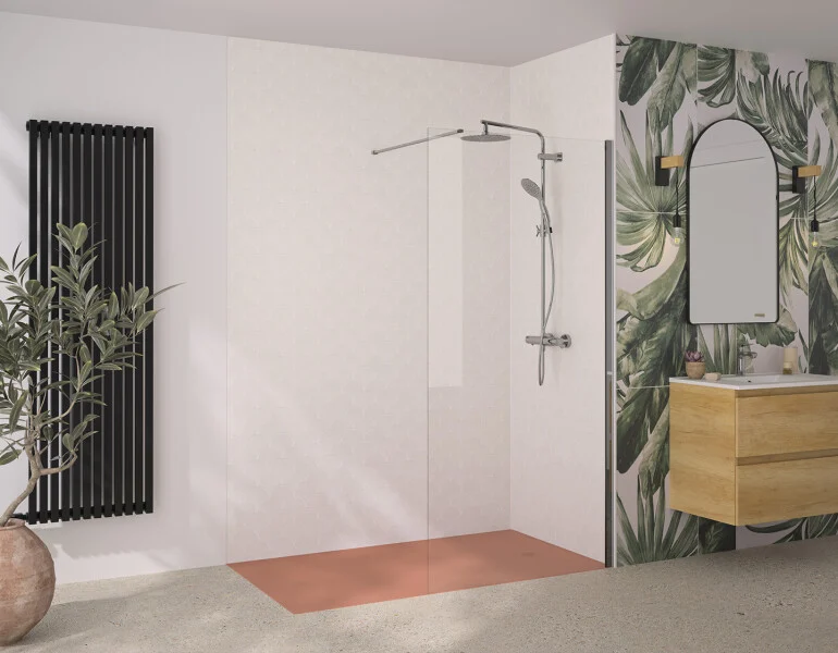 Paroi de douche Fixe WALK-IN 60x195cm Chr/Transp CASTEL WK060 wks1070