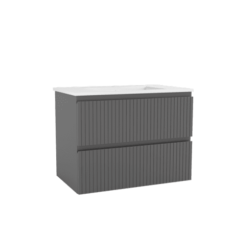 Meuble Susp 2T 70x45x57cm Gris avec Rayures MGR70